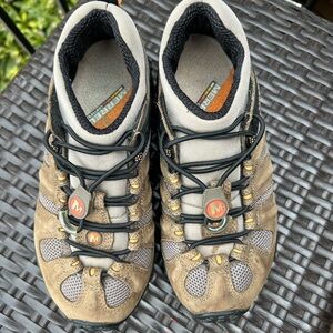 Merrell Women’s Tan and Gray Hiking Shoes